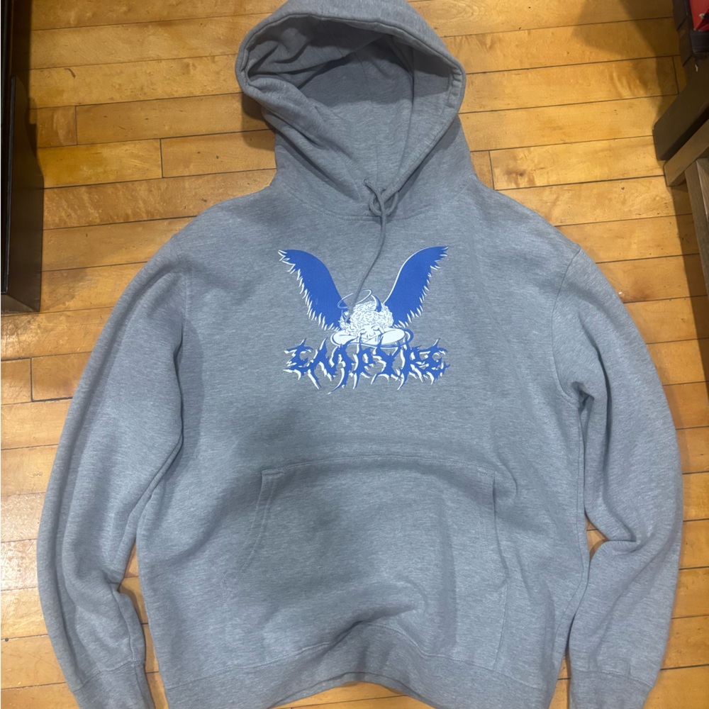Empyre Gray Hoodie with Blue Angel Design